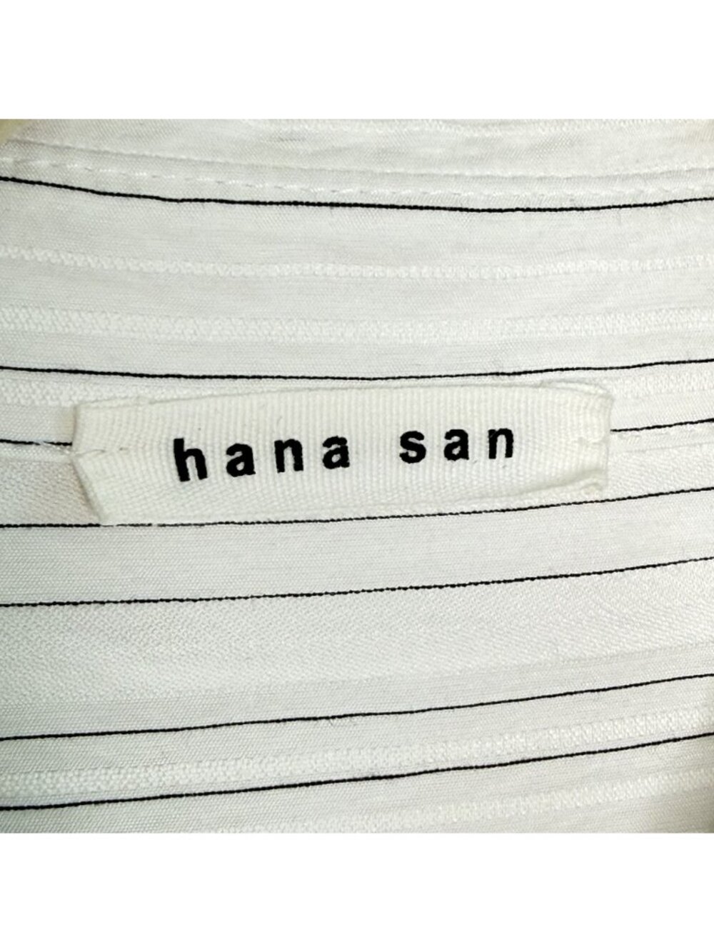 Hana San White Striped Button-Up Shirt, 38 - Picture 7 of 9